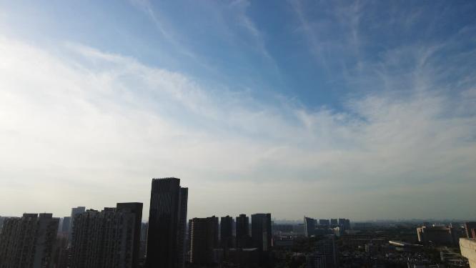 城市蓝天白云天空延时摄影自然风景视频素材