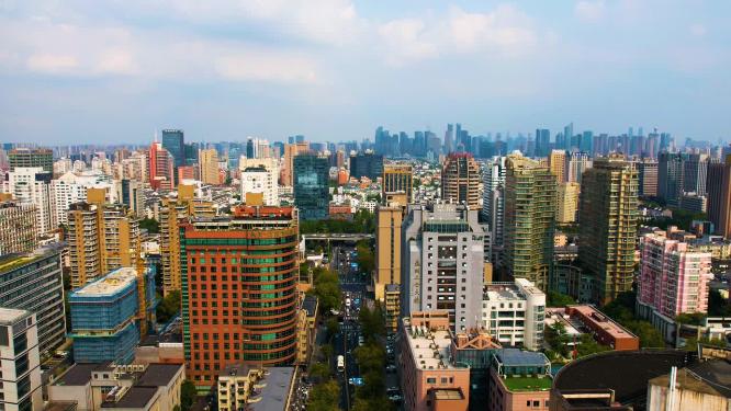 杭州市区平海路风景延时视频素材