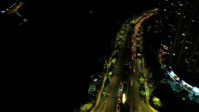 杭州萧山区钱江世纪城市心北路夜景延时4