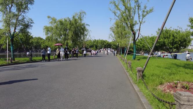 杭州西湖断桥推进运镜镜头