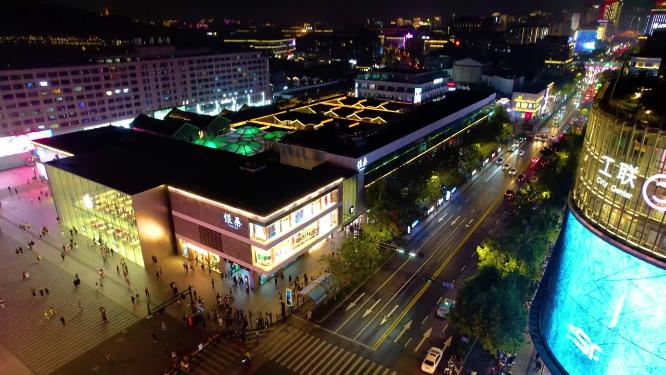 杭州西湖龙翔桥步行街夜晚夜景4