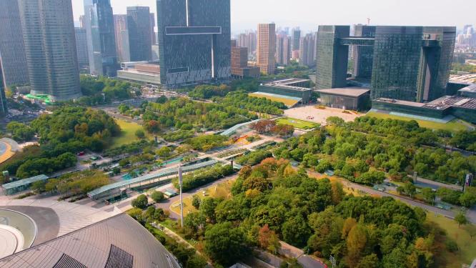 杭州钱江新城市民中心城市风景延时摄影