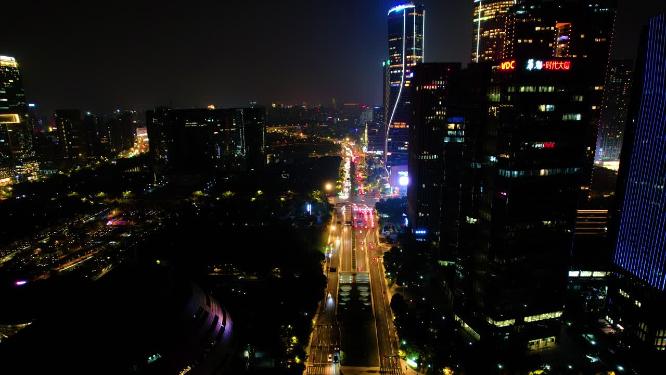 杭州钱江新城市民中心车流夜景延时4