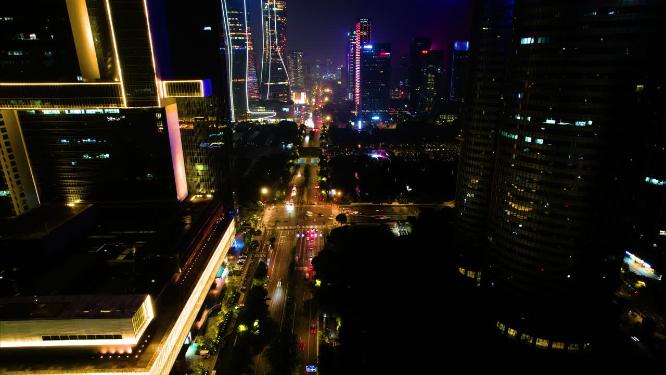 杭州钱江新城高德置地广场夜景延时