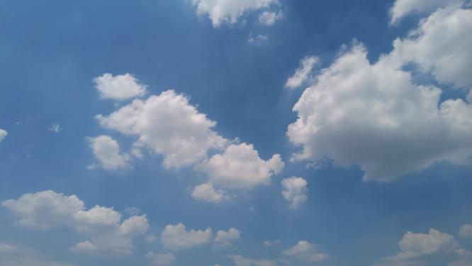蓝天白云天空延时摄影