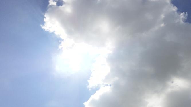 蓝天白云太阳阳光天气延时摄影晴天视频素材