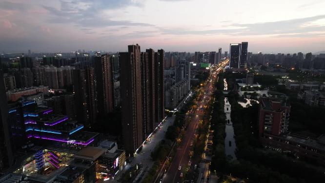 黄昏城市夜景