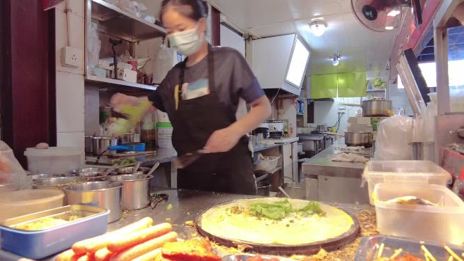 制作杂粮煎饼过程