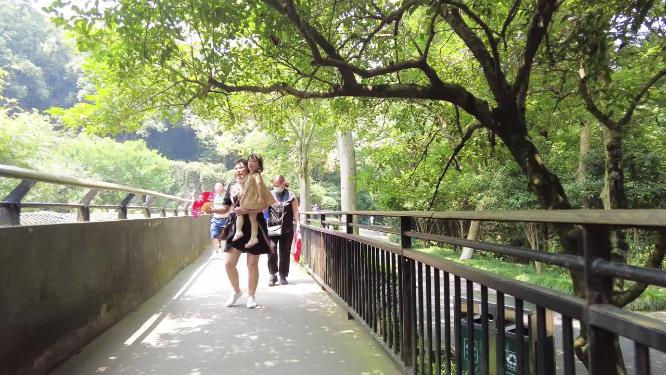 动物园围栏围墙游客游玩