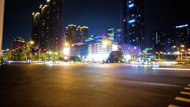 城市夜晚车流延时摄影