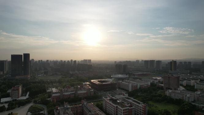 夕阳西下城市风景