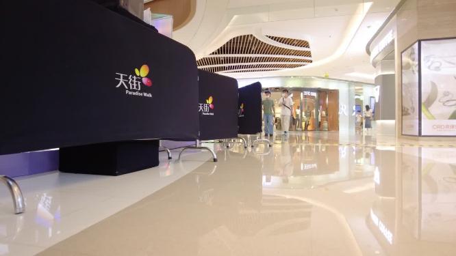 购物商城人群人流延时摄影