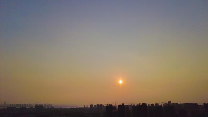 黄昏夕阳西下延时摄影