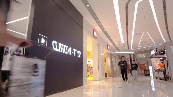 城市商场门店人群人流延时摄影4