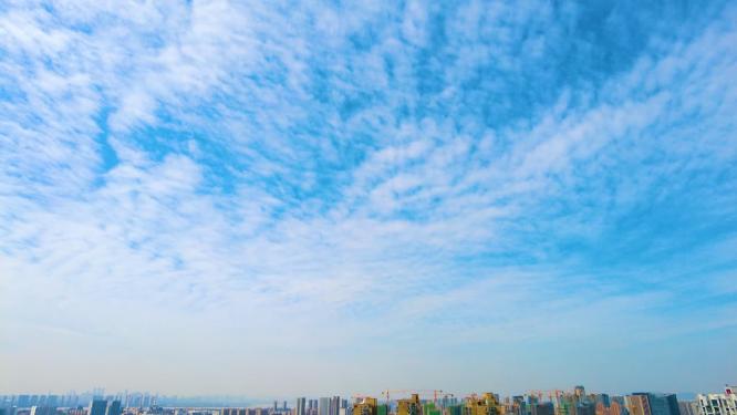 城市蓝天白云延时风景视频素材