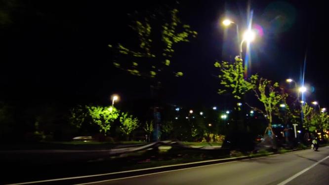 城市马路夜景汽车窗外的风景视频素材49