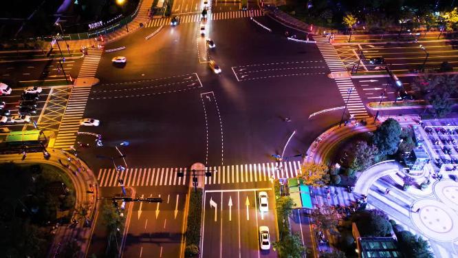 夜晚车辆车流延时摄影