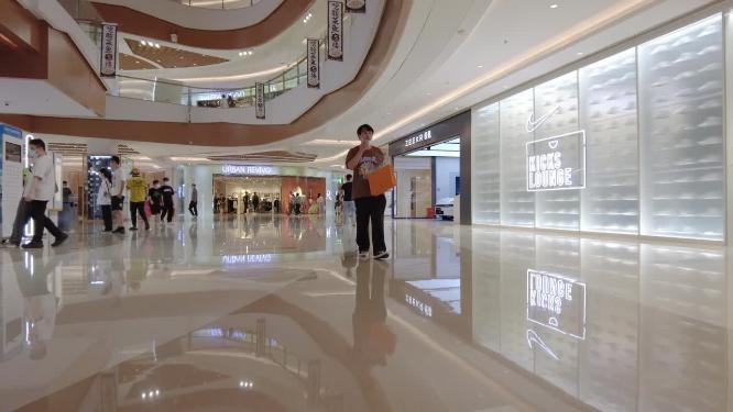大型商场逛街人群人流延时摄影