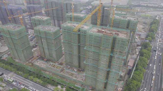 建筑大楼工地运镜