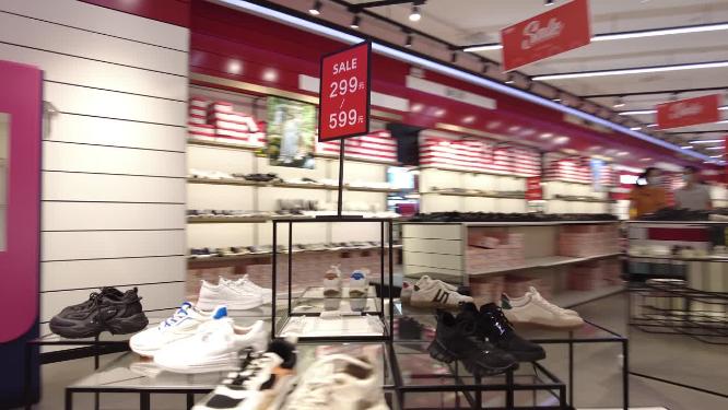 鞋子店铺空镜头