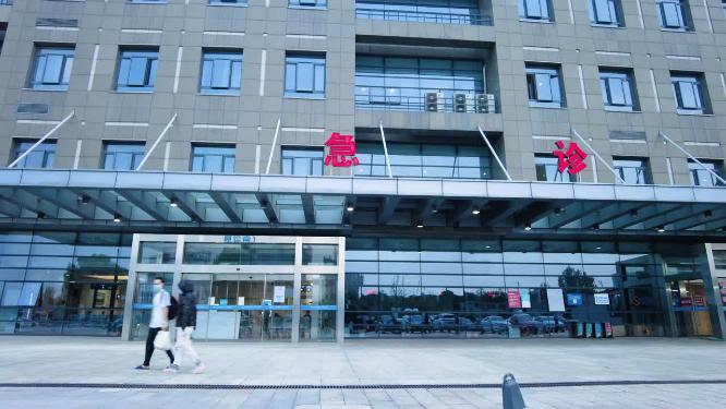 医院急诊大楼人流延时摄影