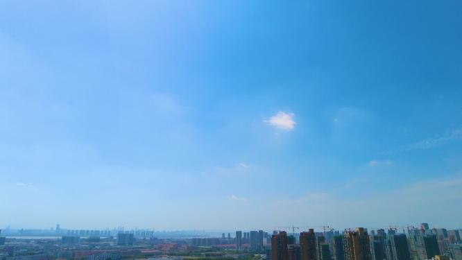城市蓝天白云风景延时摄影视频素材49