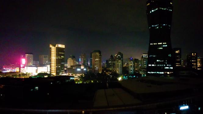 杭州市区西湖文化广场夜景视频素材40