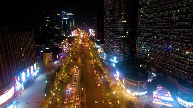 城市夜晚马路车流夜景视频素材