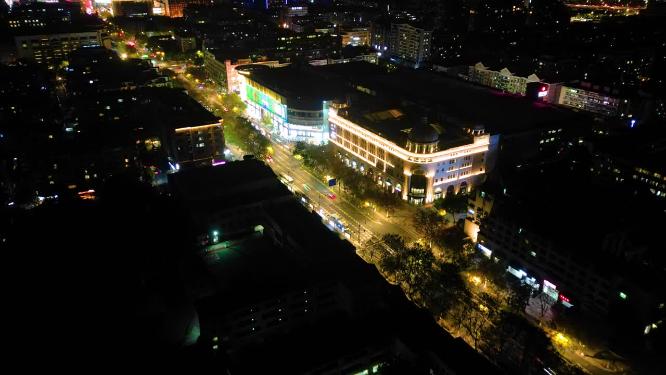 杭州西湖景区夜景车流延时4