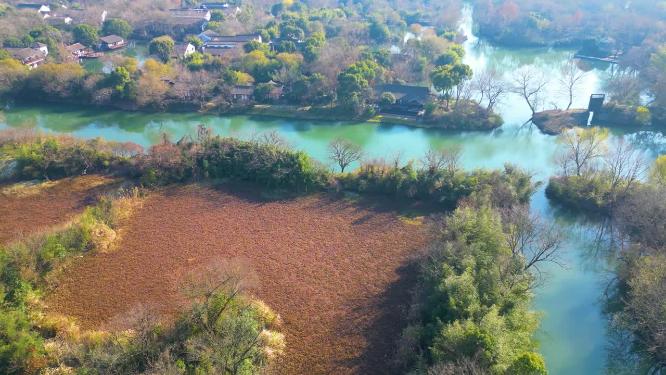 杭州西湖区西溪湿地景区风景视频素材