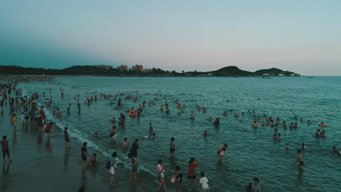 福建省 泉州市 惠安县 月亮湾 海湾 沙滩 海水 海滩