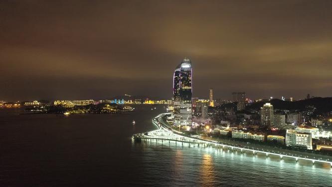 福建省 厦门市 思明区 世贸海峡双子大厦 双子塔 夜景