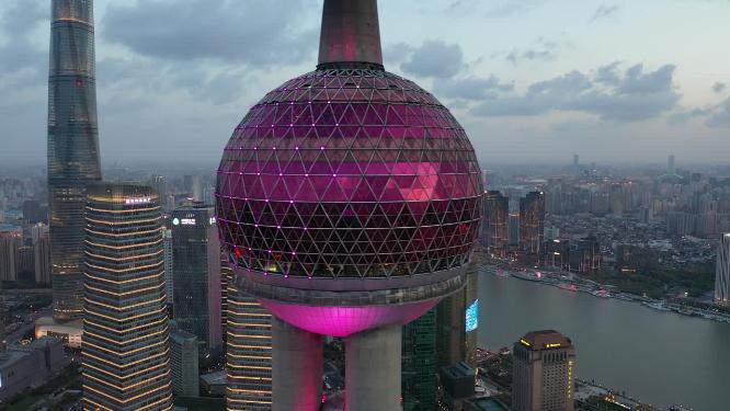 上海市 浦东新区 陆家嘴 东方明珠广播电视台 夜景 
