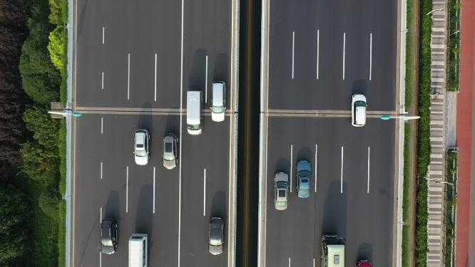 上海 高架桥 交通 车流 汽车 