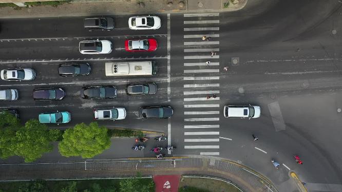 上海 高架桥 交通 车流 汽车 
