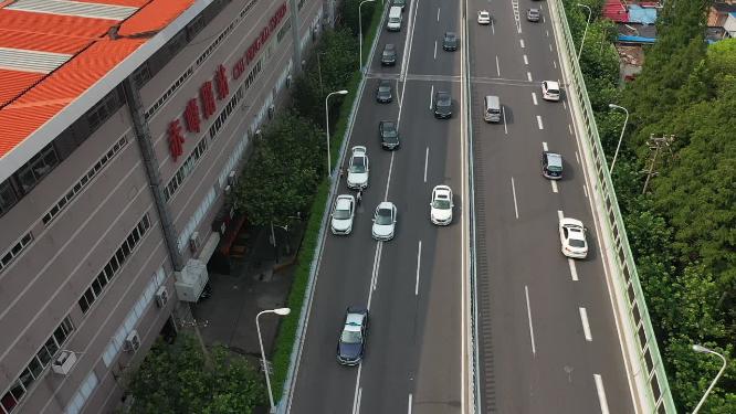 上海 高架桥 交通 车流 汽车 