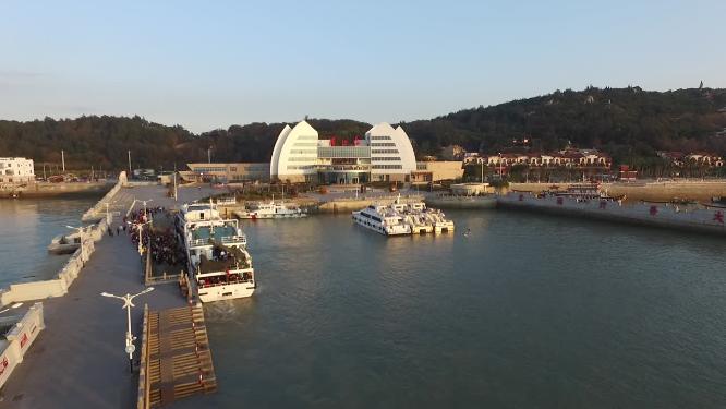 福建省 莆田市 秀屿区 湄洲岛旅游度假区 湄洲岛轮渡码头 航拍