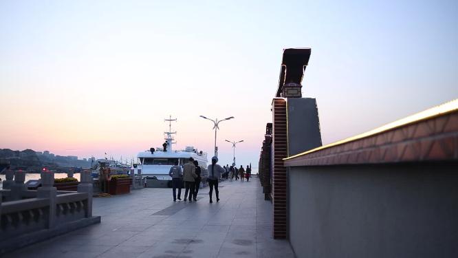 福建省 莆田市 秀屿区 湄洲岛 码头 空镜头