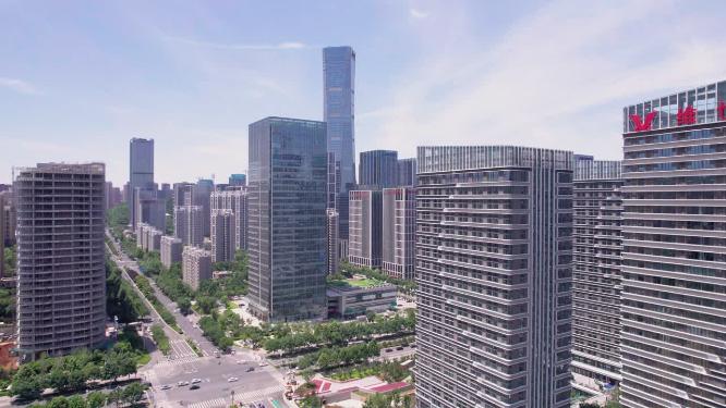 4k航拍山东济南汉峪金谷蓝天