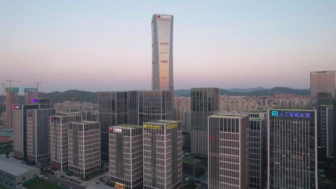 4k航拍山东济南汉峪金谷日落