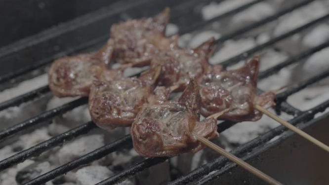 美食羊肉串烤肉烧烤牡蛎烤串