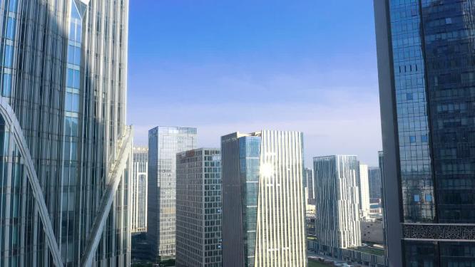 城市高楼大厦商务科技航拍