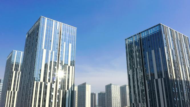 城市高楼大厦商务科技航拍