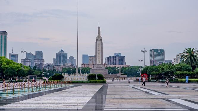 南昌八一广场八一英雄纪念碑大范围移动延时