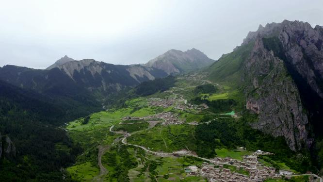 甘南扎尕那景区航拍风光