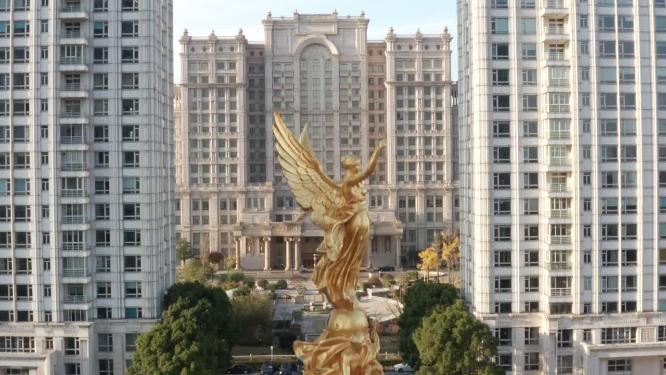 上海宝山德尔塔酒店黄昏航拍