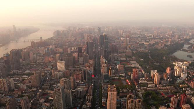 城市中轴线大景航拍