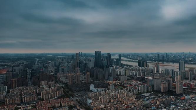 南昌红谷滩CBD阴雨天延时