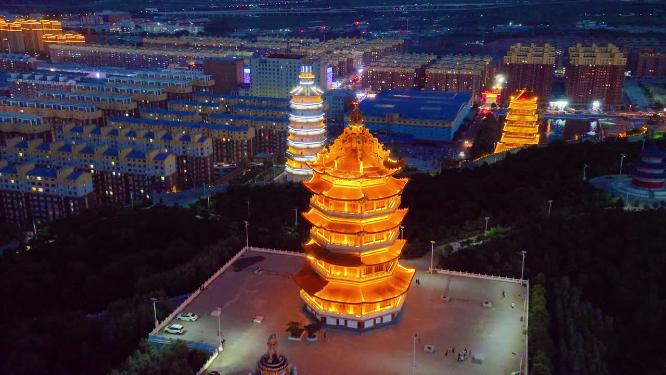 锦州 凌海市 九华山 宫殿 宗教 旅游 建筑 航拍
