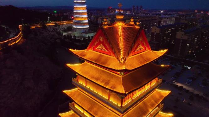 锦州 凌海市 九华山 宫殿 宗教 旅游 建筑 航拍